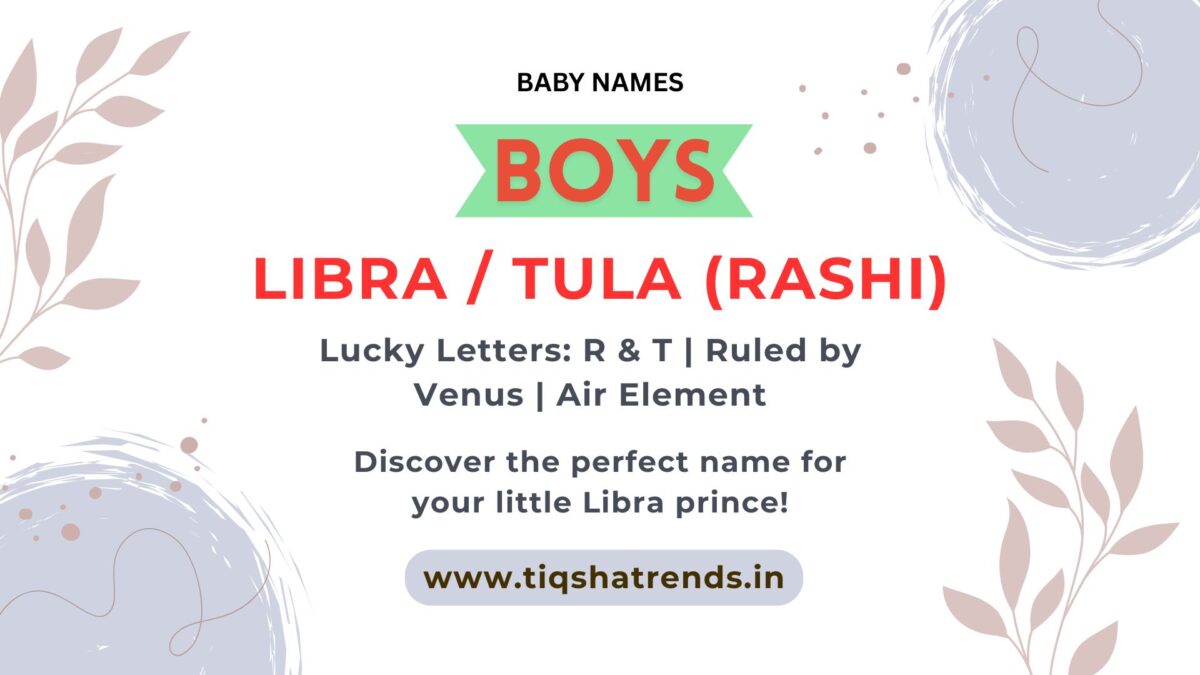 211+ Charming Libra Rashi Baby Boy Names (Tula Rashi) with Meanings ...