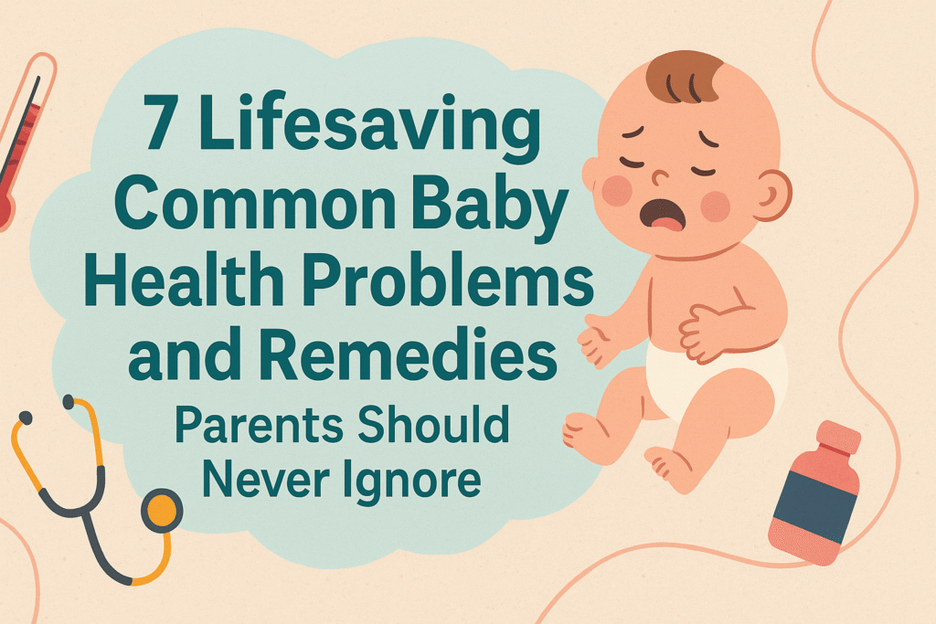 Common baby health problems and remedies, baby health issues, newborn health problems, infant illness remedies, baby care tips for parents, toddler health problems, baby fever causes and treatment, baby cough cold home remedies, baby digestive issues remedies, breastfeeding baby health guidance, baby skin rash causes and treatment, baby sleep problems solutions, early childhood health concerns, baby ear infection symptoms and treatment
