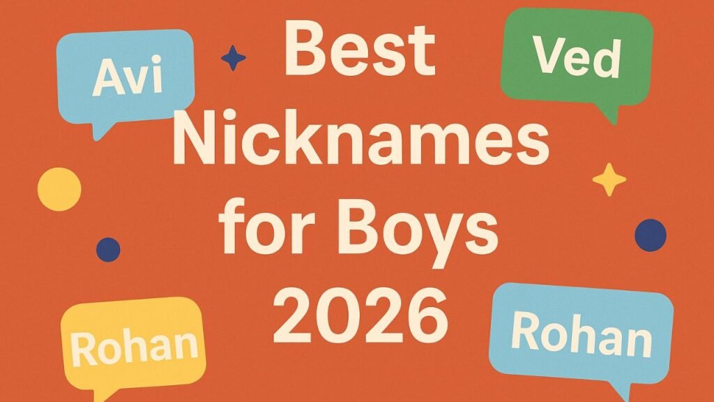 Best Nicknames for Boys 2026, cute nicknames for boys, Indian boy nicknames, modern baby boy nicknames, trendy boy nicknames 2026, short boy nicknames, stylish boy nicknames, unique boy nicknames, meaningful boy nicknames, popular nicknames for boys