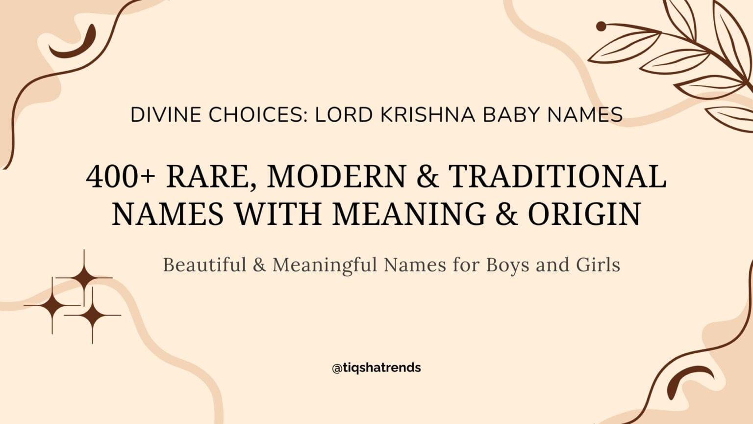400+ Magical & Rare Lord Krishna Baby Names (Boys & Girls) with ...